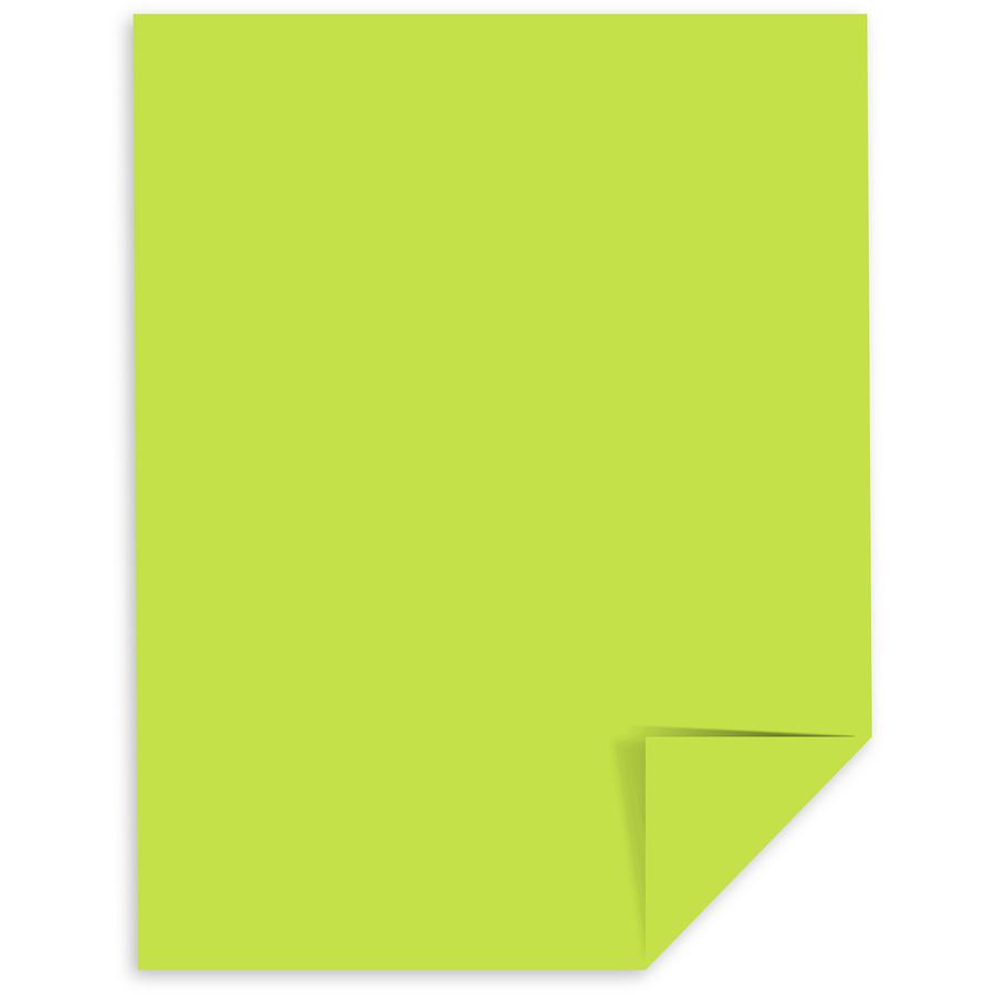 Astrobrights Color Copy Paper - Vulcan Green - Letter - 8 1/2" x 11" - 24 lb Basis Weight - Smooth - 500 / Pack - FSC - Acid-free, Lignin-free, Heavyweight - Vulcan Green. Picture 2