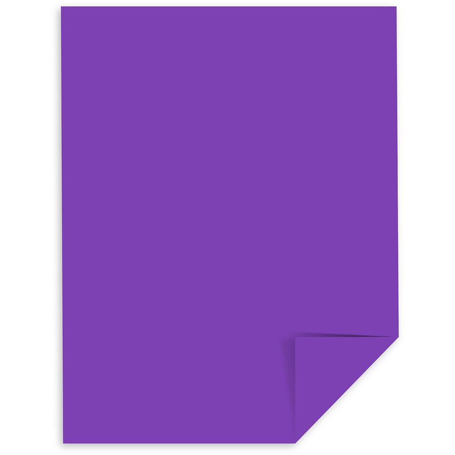 Astrobrights Color Cover Stock - Grape - Letter - 8 1/2" x 11" - 65 lb Basis Weight - 250 / Pack - FSC - Acid-free, Lignin-free - Gravity Grape (Purple). Picture 2