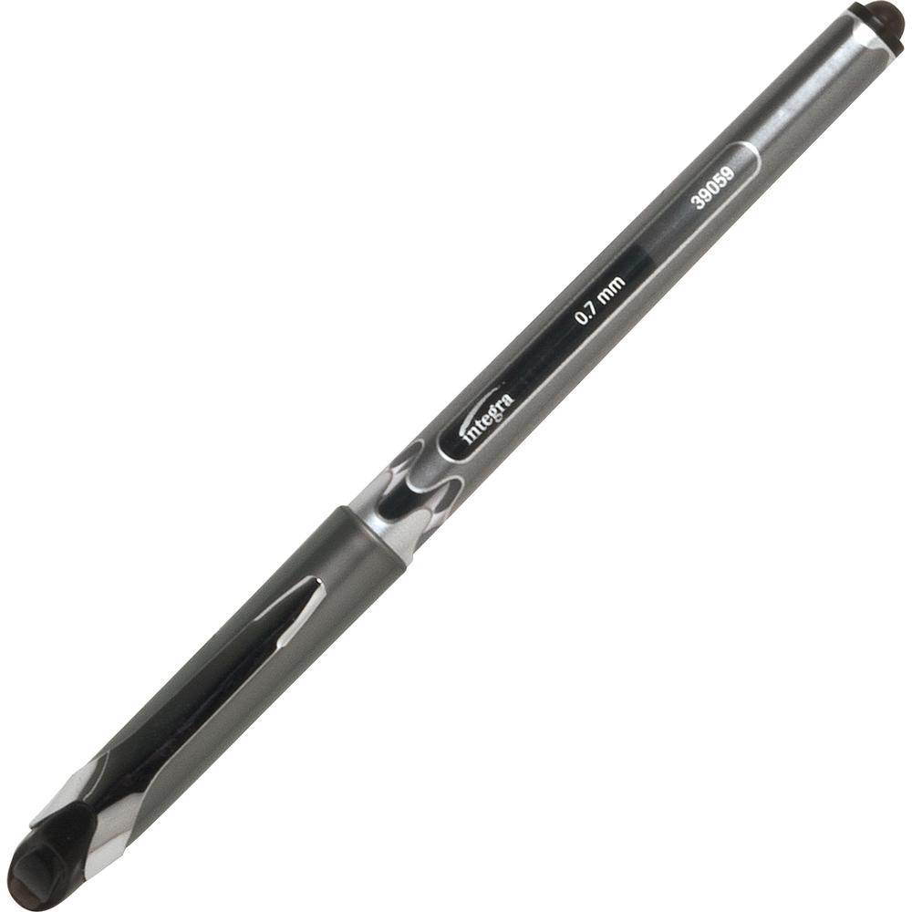 Integra .7mm Premium Gel Ink Stick Pens - 0.7 mm Pen Point Size - Black Gel-based Ink - Metal Tip - 1 Dozen. Picture 4