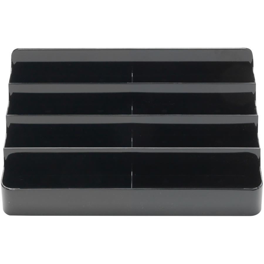 Deflecto Sustainable Office Business Card Holder - 3.9" x 7.9" x 3.6" x - Plastic - 1 Each - Black. Picture 8
