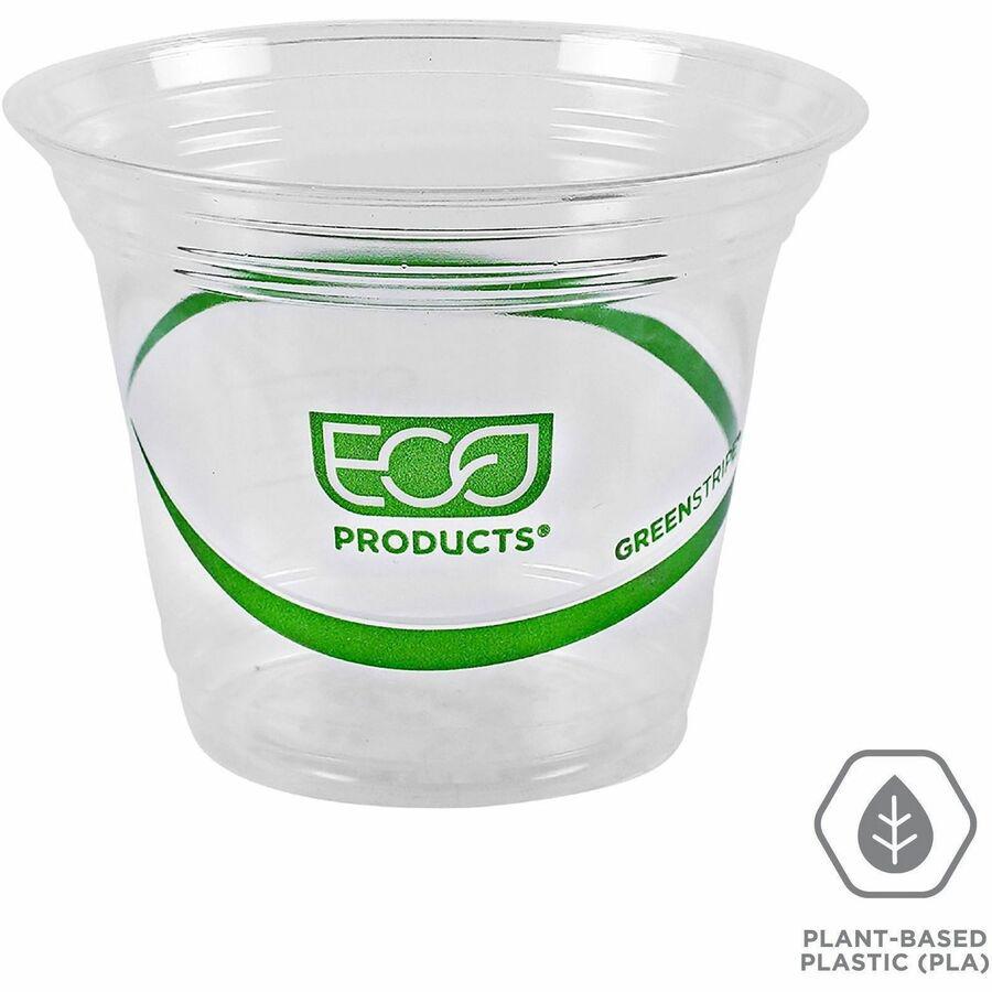 Eco-Products GreenStripe Cold Cups - 9 fl oz - 20 / Carton - Clear - Polylactic Acid (PLA) - Cold Drink. Picture 5