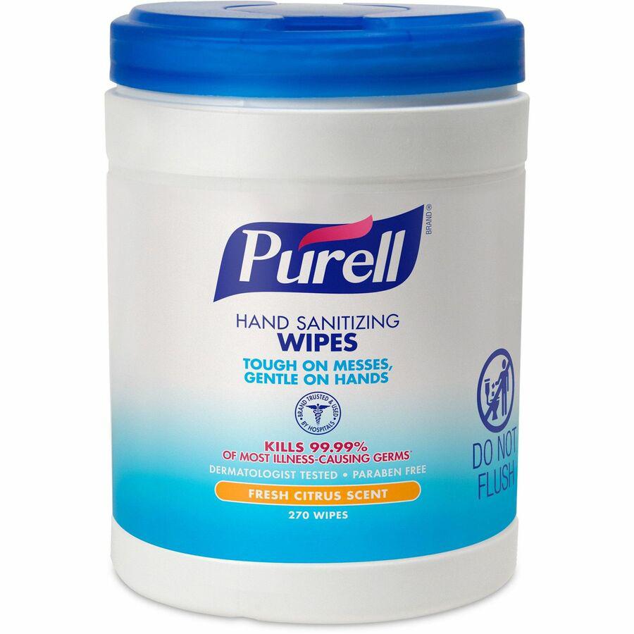 PURELL&reg; Sanitizing Wipes - White - 270 Per Canister - 6 / Carton. Picture 4