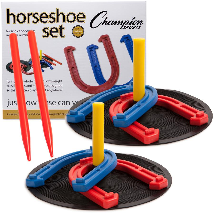 Champion Sports Rubber Horseshoe Set - Sports - Assorted - Rubber, Plastic, Metal. Picture 5