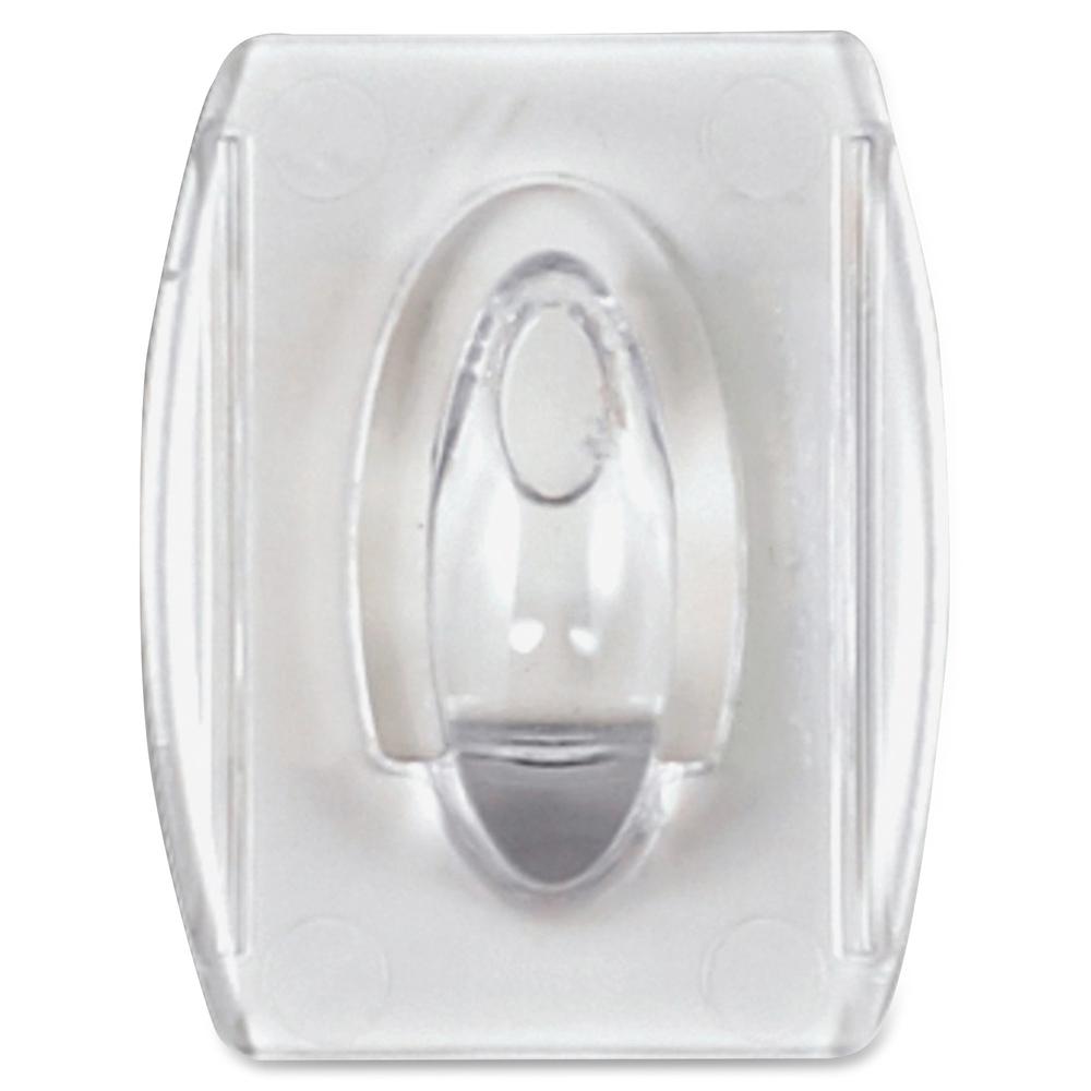 Command Mini Clear Hooks with Clear Strips - 7.94 oz (225 g) Capacity - 1.1" Length - Plastic - Clear - 18 / Pack. Picture 3