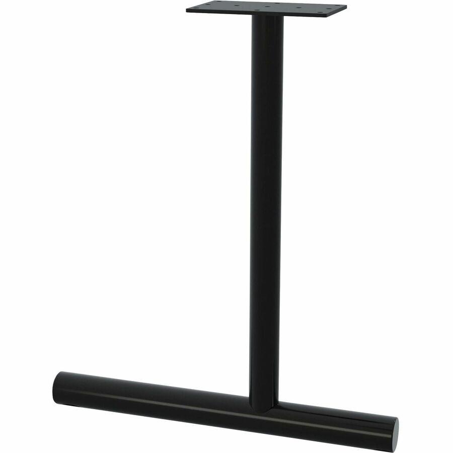 Lorell Training Table C-Leg Table Base with Glides - Steel - Black. Picture 3