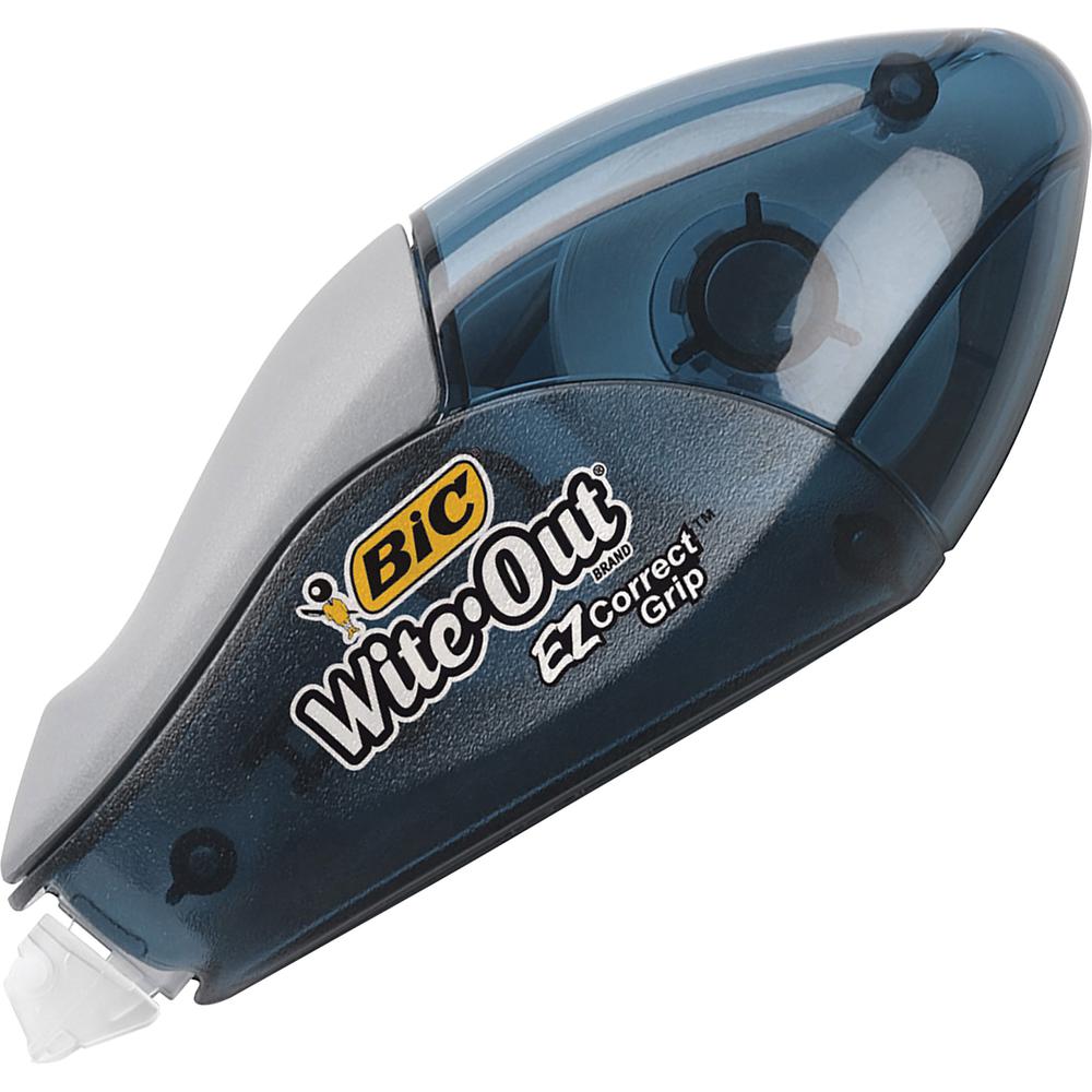 BIC Wite-Out EZ CORRECT Grip Correction Tape - 33.50 ft Length - 1 Line(s) - White Tape - Rubber Grip - 2 / Pack - White. Picture 3