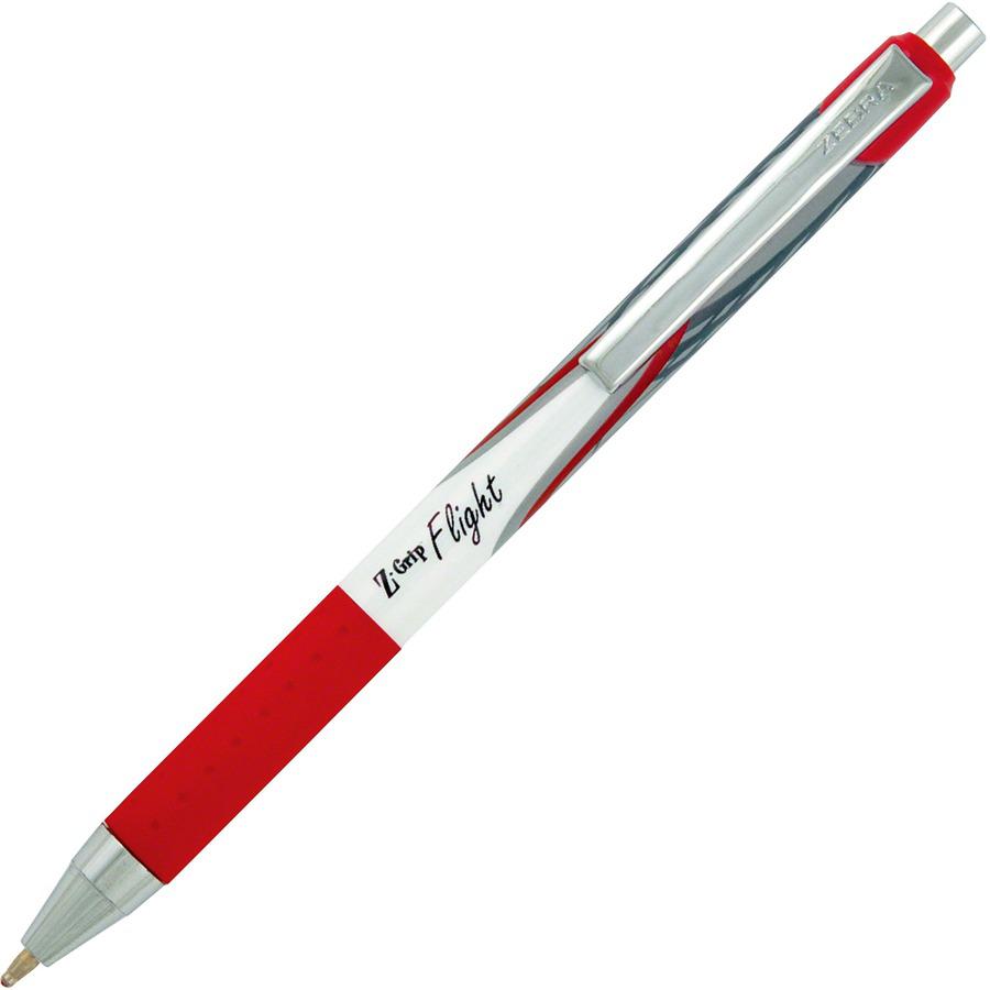 Zebra Pen Z-Grip Flight Retractable Pens - Bold Pen Point - 1.2 mm Pen Point Size - Retractable - Red - 1 Dozen. Picture 5