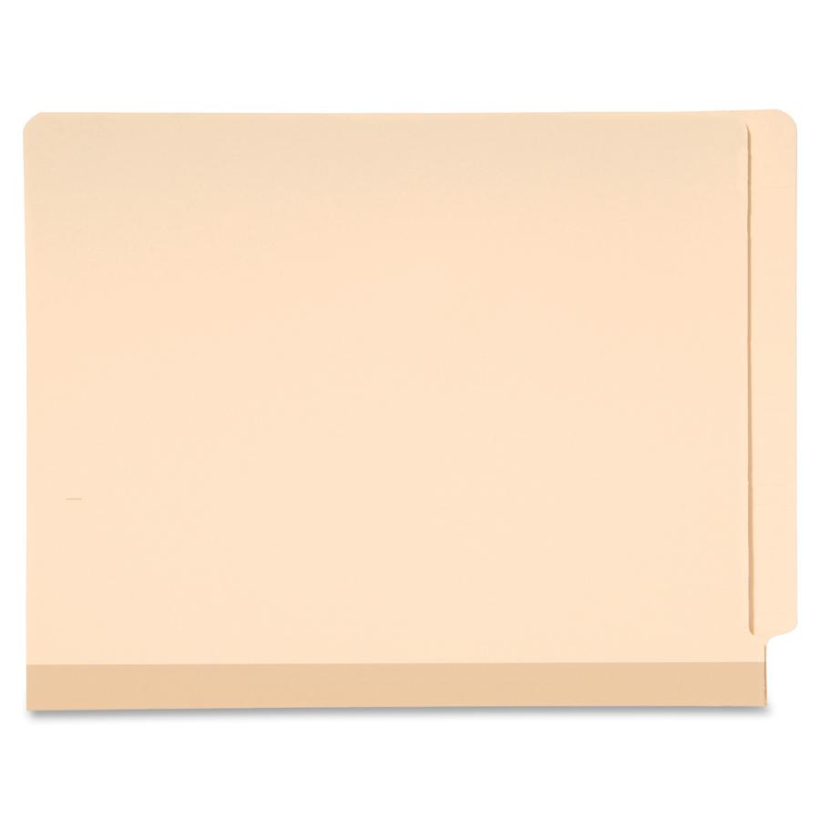 Smead TUFF Straight Tab Cut Letter Recycled End Tab File Folder - 8 1/2" x 11" - 3/4" Expansion - 2 x 2B Fastener(s) - 2" Fastener Capacity for Folder - Poly - Manila - 10% Recycled - 50 / Box. Picture 6