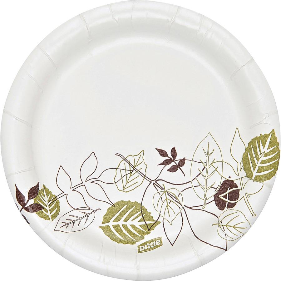 Dixie Ultra&reg; Pathways Heavyweight Paper Plates by GP Pro - 125 / Pack - Disposable - Microwave Safe - White - Paper Body - 4 / Carton. Picture 8