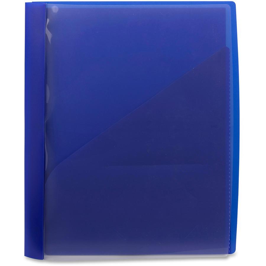 Smead Letter Report Cover - 8 1/2" x 11" - Polypropylene - Blue - 5 / Pack. Picture 6