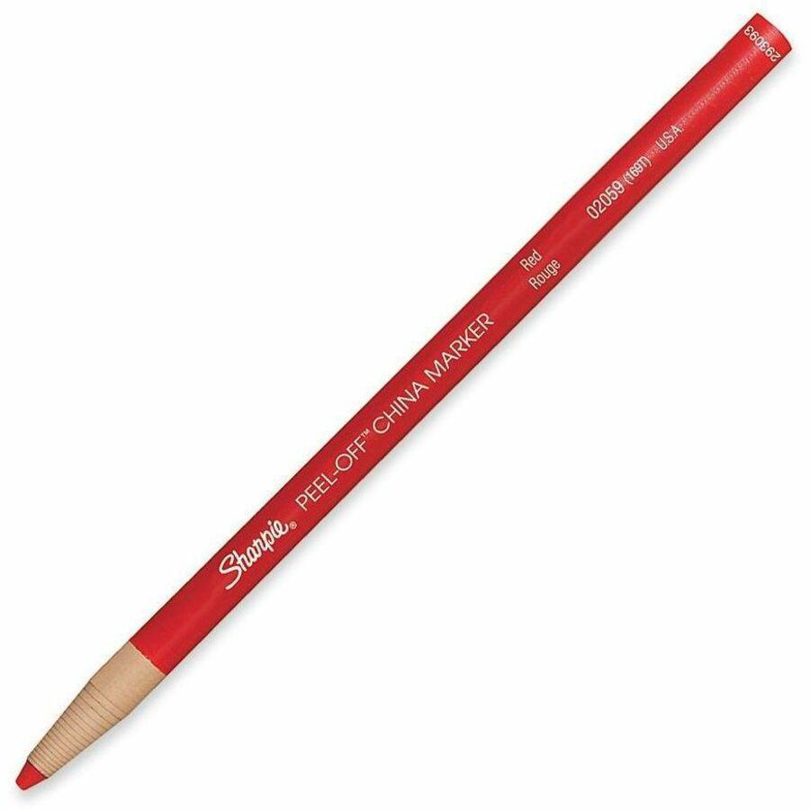 Sharpie Peel-Off China Marker - Red Lead - Red Barrel - 1 Dozen. Picture 3