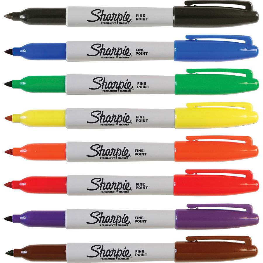 Sharpie Fine Point Permanent Marker - Fine Marker Point - Assorted Alcohol Based Ink - 8 / Pack. Picture 3