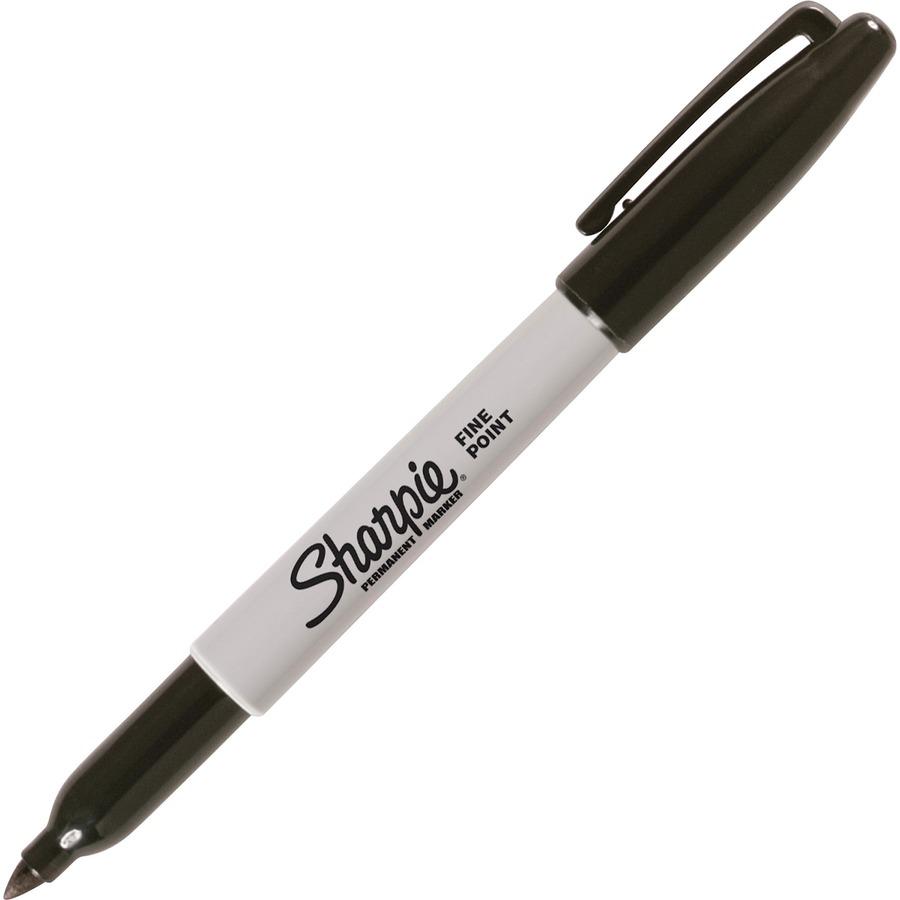 Sharpie Fine Point Permanent Marker - Fine Marker Point - Black Alcohol Based Ink - 5 / Pack. Picture 3