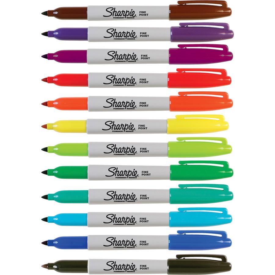 Sharpie Fine Point Permanent Marker - Fine Marker Point - Assorted Alcohol Based Ink - 12 / Set. Picture 2