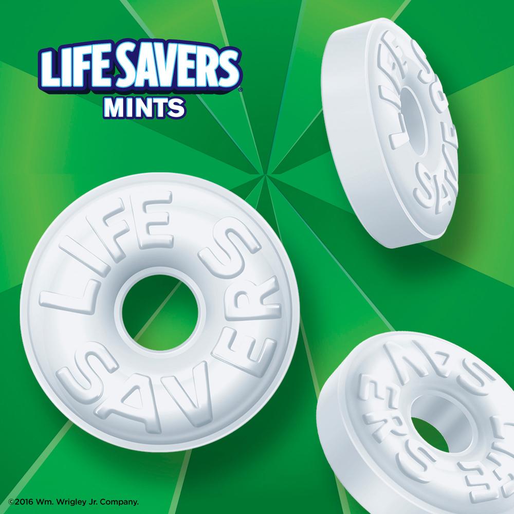 Wrigley Life Savers Mints Wint O Green Hard Candies - Wintergreen - Individually Wrapped - 6.25 oz - 1 / Bag. Picture 2
