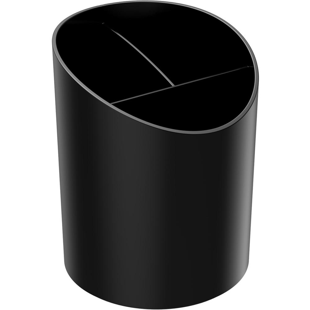 Deflecto Sustainable Office Recycled Large Pencil Cup - 5.6" x 4.4" x 4.4" - 1 Each - Black. Picture 5