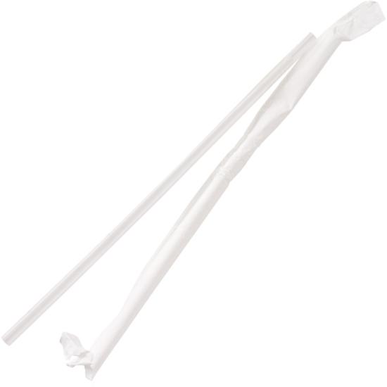 Genuine Joe Jumbo Translucent Straight Straws - 7.8" Length - 6000 / Carton - Clear. Picture 6