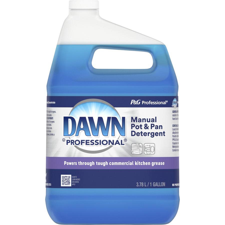 Dawn Manual Pot/Pan Detergent - For Pot, Pan - 128 fl oz (4 quart) - Original Scent - 4 / Carton - Blue. Picture 9