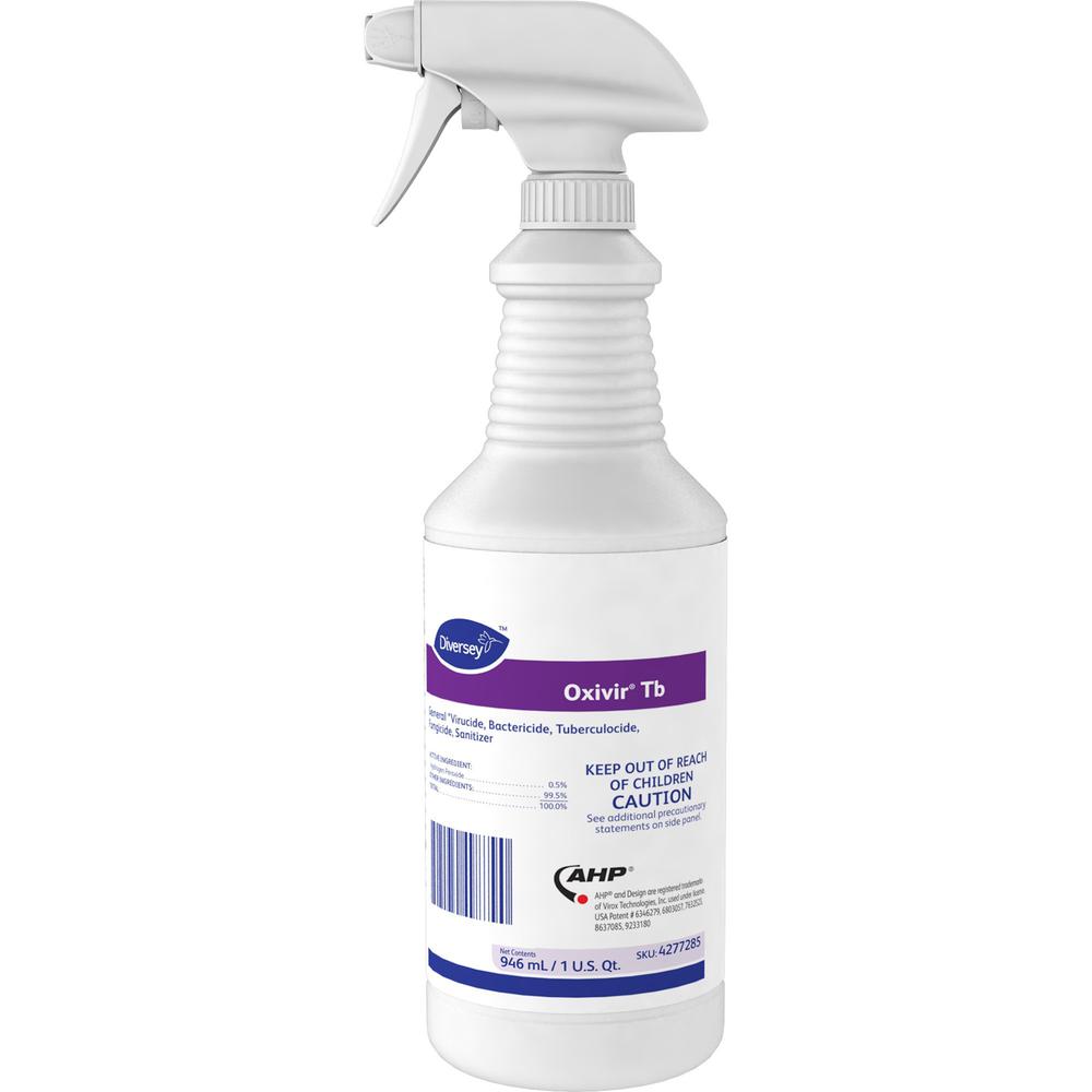 Diversey Oxivir Ready-to-use Surface Cleaner - Liquid - 32 fl oz (1 quart) - 12 / Carton. Picture 2