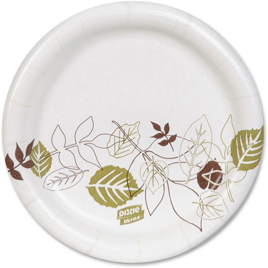 Dixie Ultra&reg; Heavyweight Paper Plates by GP Pro - Disposable - Microwave Safe - Pathways - Paper Body - 125 / Pack. Picture 2