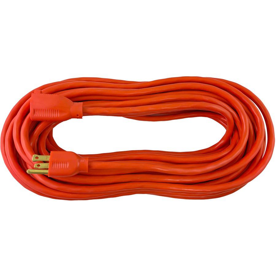 Compucessory Heavy-duty Indoor/Outdoor Extsn Cord - 16 Gauge - 125 V DC / 13 A - Orange - 50 ft Cord Length - 1. Picture 3