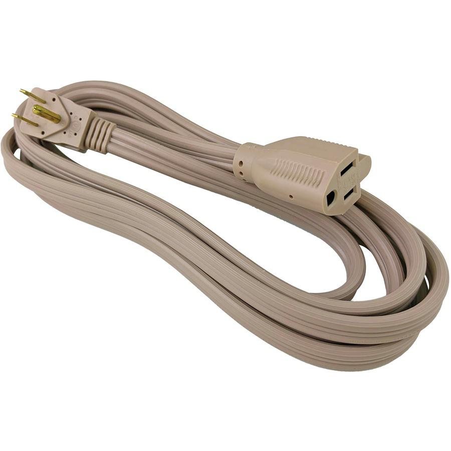Compucessory Heavy Duty Indoor Extension Cord - 14 Gauge - 125 V AC / 15 A - Beige - 9 ft Cord Length - 1. Picture 8