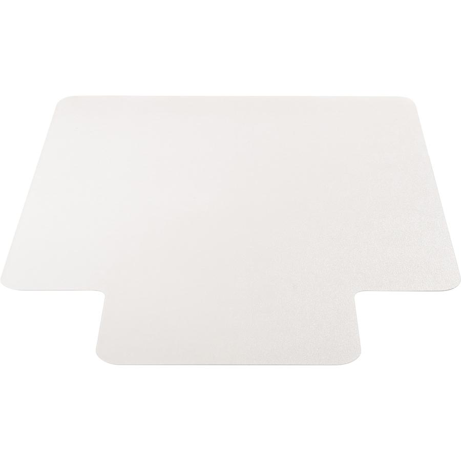 Deflecto DuoMat Carpet/Hard Floor Chairmat - Carpet, Hard Floor - 53" Length x 45" Width - Lip Size 25" Length x 12" Width - Rectangle - Classic - Clear. Picture 3