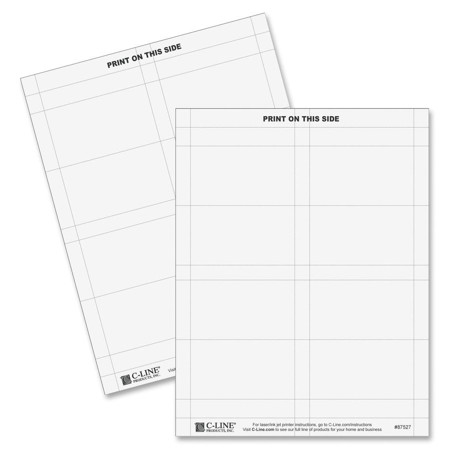 C-Line Scored Name Tent Cardstock for Laser/Inkjet Printers - Small Size, White, 2 x 3-1/2, 160/BX, 87527. Picture 7