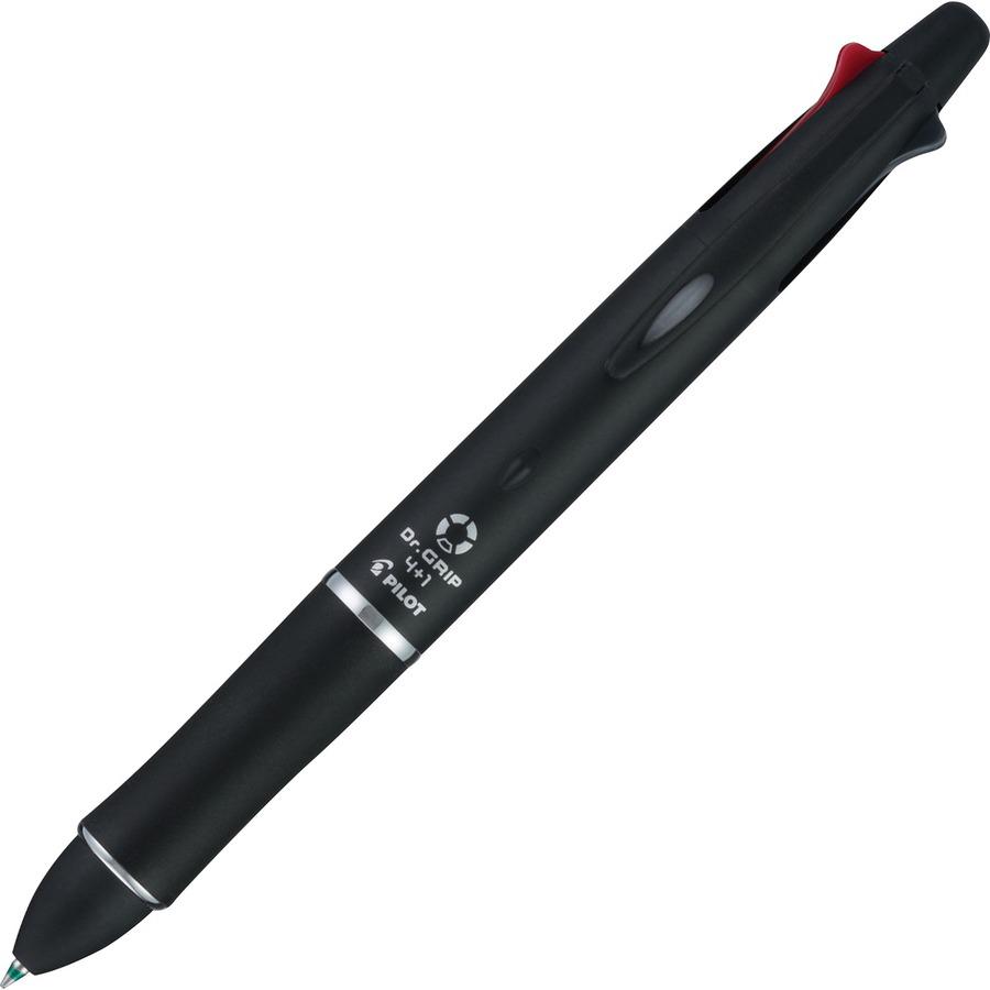 Pilot Dr. Grip Multi 4Plus1 Retractable Pen/Pencil - Fine Pen Point - 0.7 mm Pen Point Size - 2HB Pencil Grade - 0.5 mm Lead Size - Refillable - Black, Blue, Red, Green Ink - Black Barrel - Retractabl. Picture 5