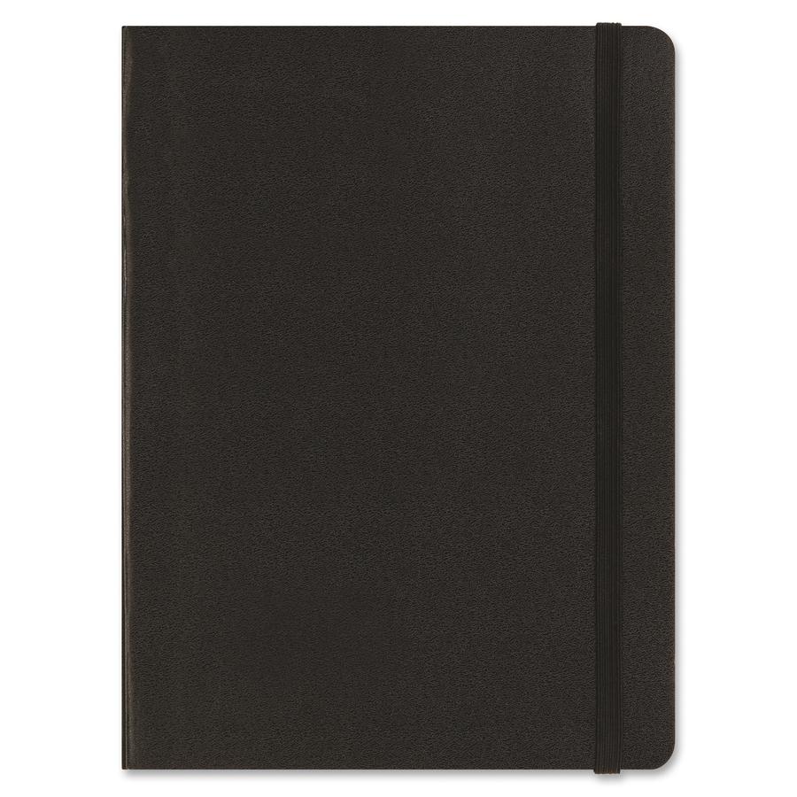 Letts of London L5 Ruled Notebook - Sewn9" x 6" - Black Cover - Elastic Closure, Flexible Cover, Pocket - 1 Each. Picture 4