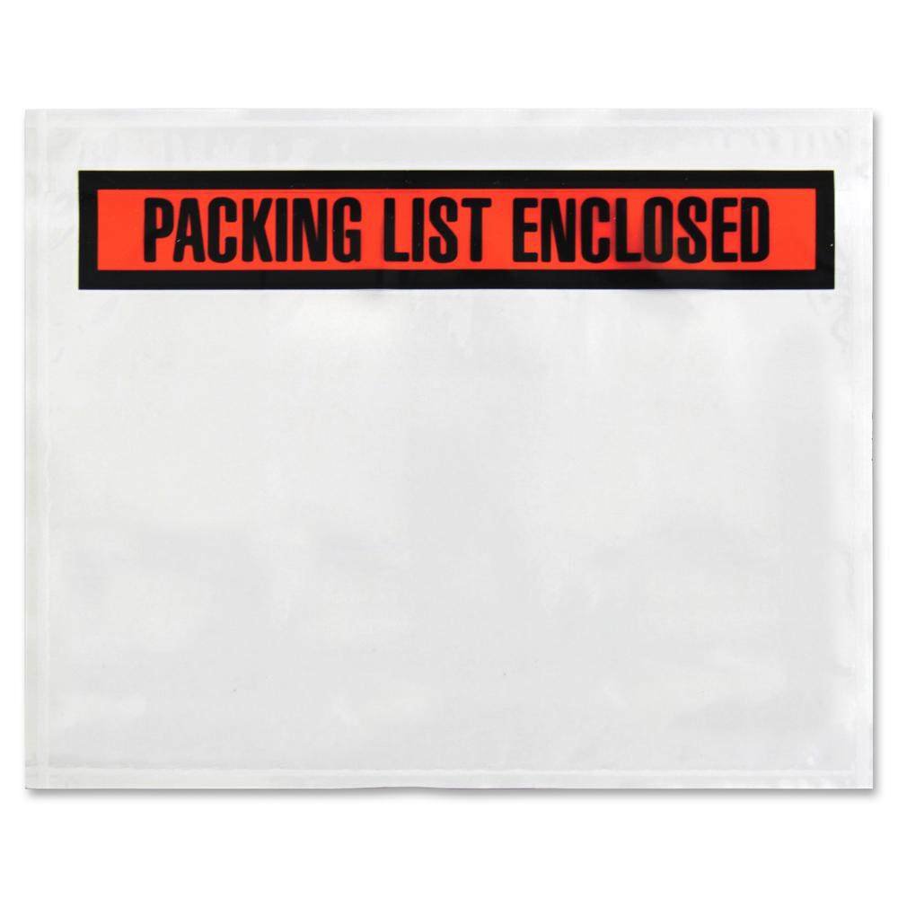 Sparco Pre-labeled Packing Slip Envelope - Packing List - 7" Width x 5 1/2" Length - 70 g/m&#178; - Self-adhesive Seal - Paper, Low Density Polyethylene (LDPE) - 1000 / Box - White. Picture 3