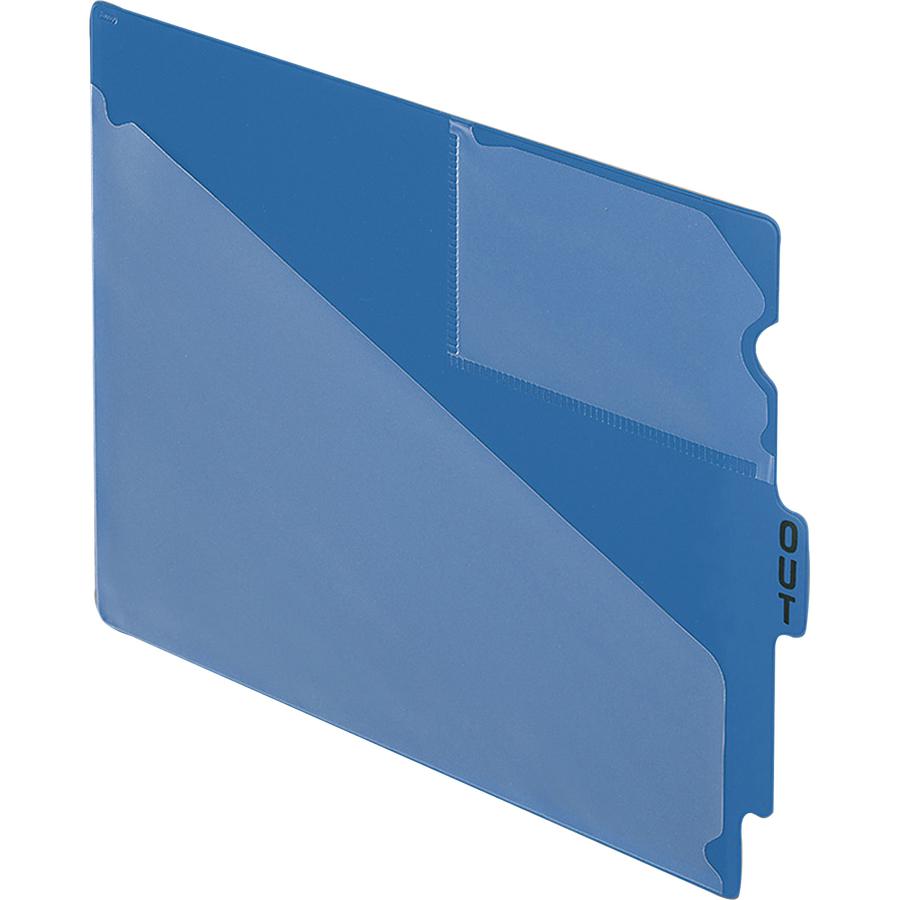 Pendaflex Poly End Tab Out Guides - 50 x Divider(s) - 9.5" Divider Width - Letter - 8.50" Width x 11" Length - Blue Polypropylene Divider - Durable, Pocket, Wear Resistant, Tear Resistant, Moisture Re. Picture 2