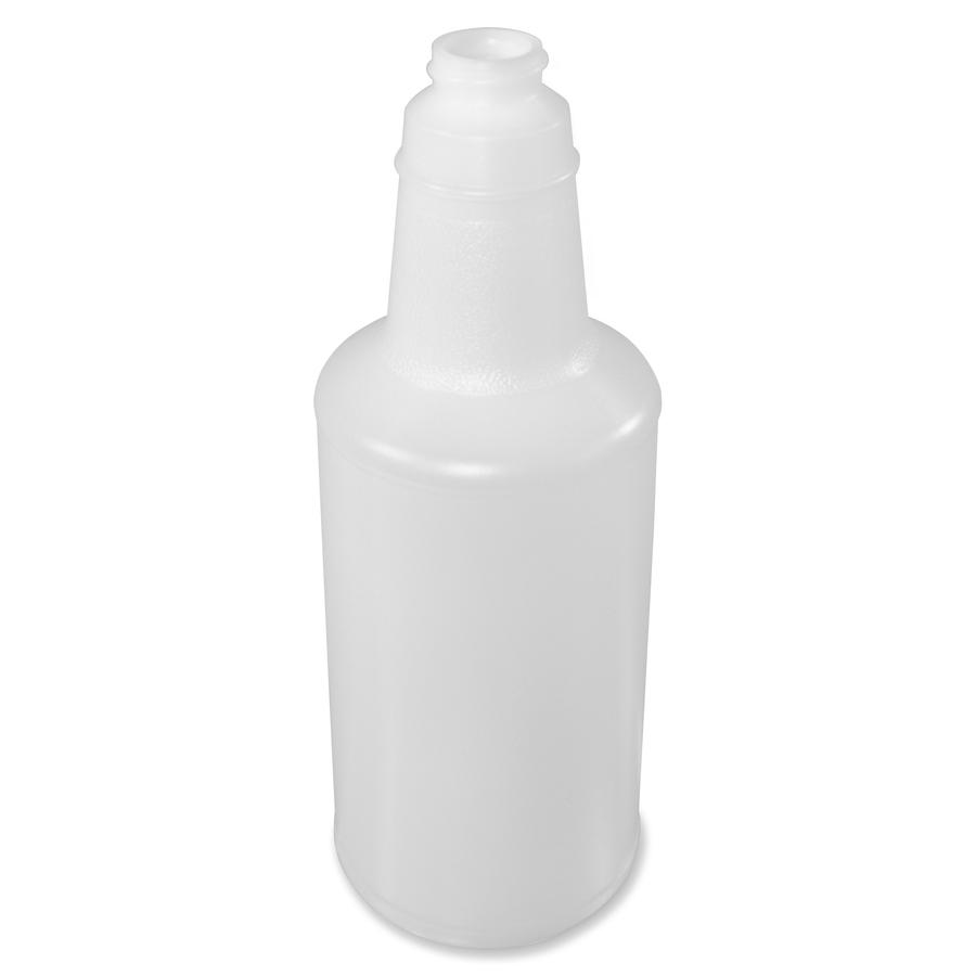 Genuine Joe Plastic Bottle with Graduations - Suitable For Cleaning - Lightweight, Durable, Graduated - 12 / Carton - Translucent. Picture 3