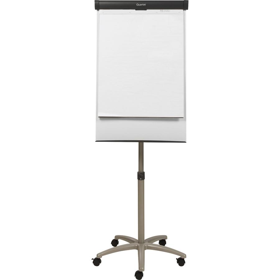 Quartet Compass Nano-Clean Magnetic Mobile Presentation Easel - 36" (3 ft) Width x 24" (2 ft) Height - White Painted Steel Surface - Graphite Aluminum Frame - Horizontal - Magnetic - 1 Each. Picture 3