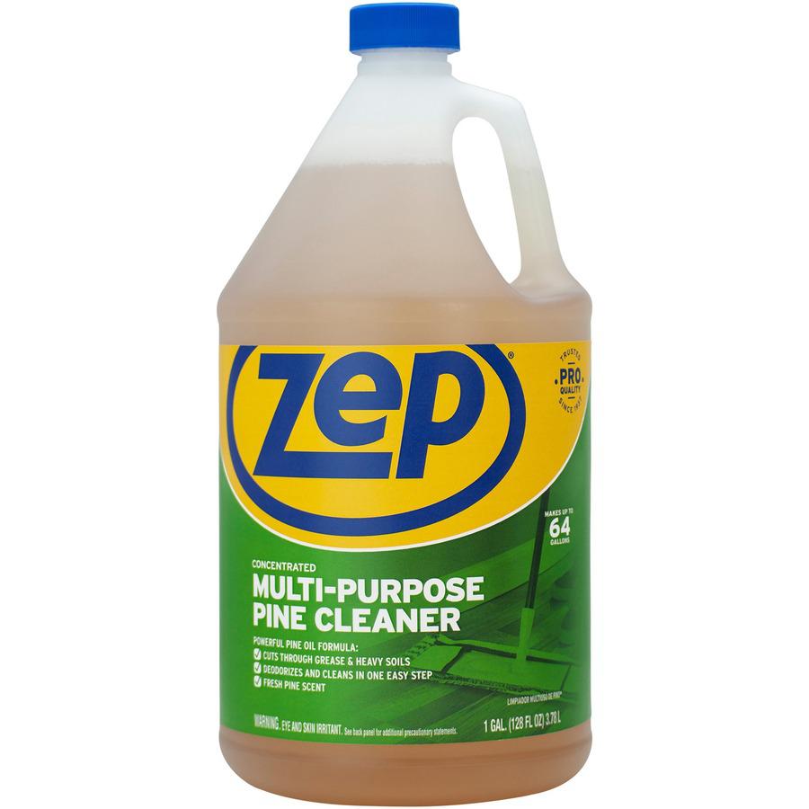 Zep Multipurpose Pine Cleaner - For Multipurpose - Concentrate - 128 fl oz (4 quart) - Pine ScentBottle - 4 / Carton - Disinfectant, Deodorize - Brown. Picture 2