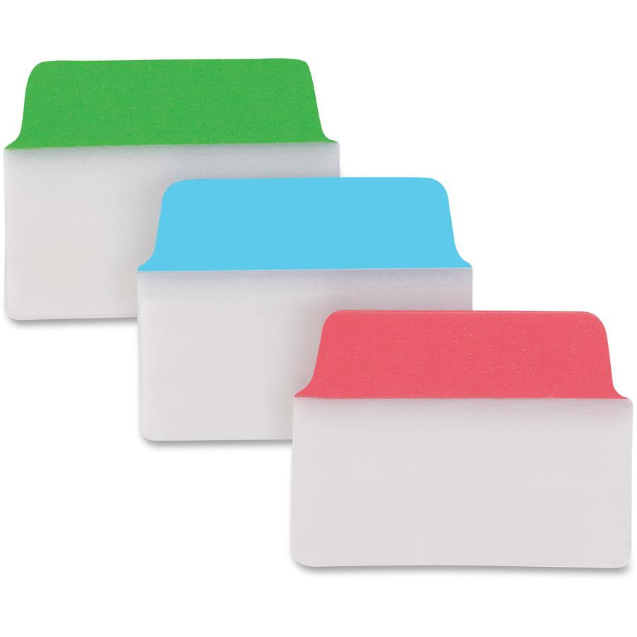 Avery&reg; 2" Multi-use Ultra Tabs - 24 Tab(s) - 1.50" Tab Height x 2" Tab Width - Red Film, Clear Paper, Blue, Green Tab(s) - 24 / Pack. Picture 4