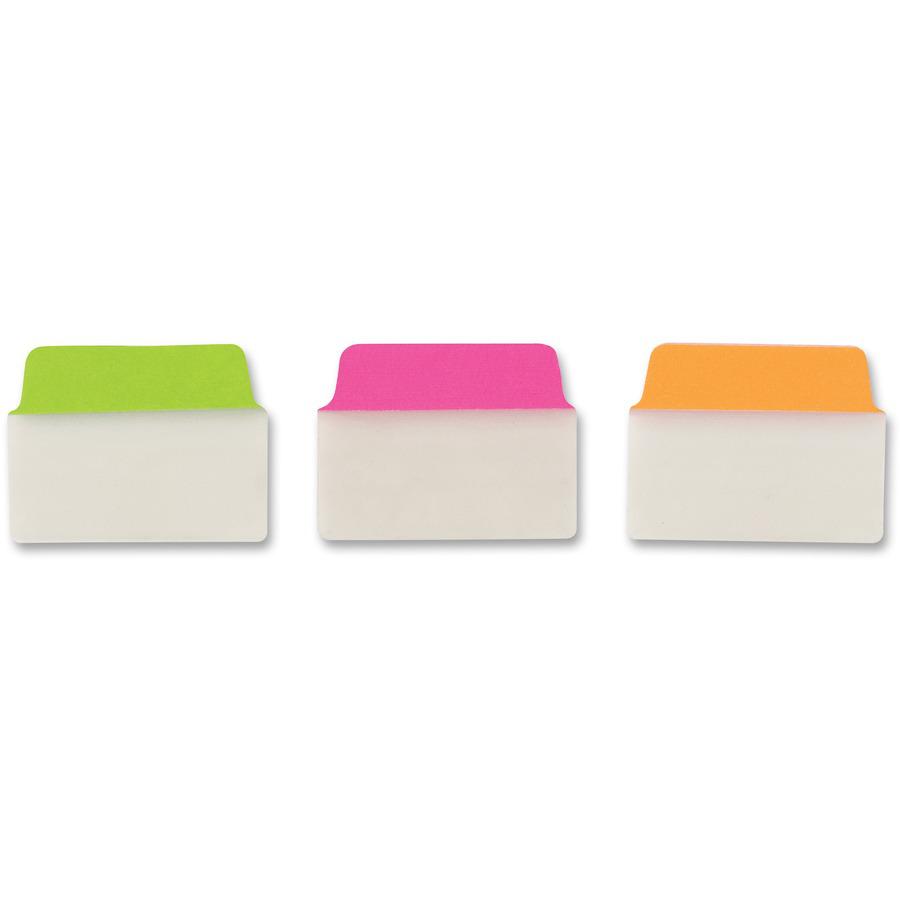 Avery&reg; 2" Multi-use Ultra Tabs - 48 Tab(s) - 1.50" Tab Height x 2" Tab Width - Clear Film, Neon Pink Paper, Neon Green, Neon Orange Tab(s) - 48 / Pack. Picture 3