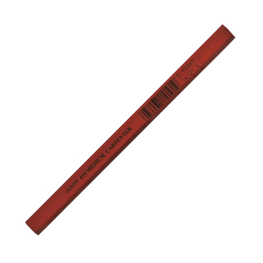 Dixon Economy Flat Carpenter Pencils - Medium Point - Red Lead - 1 Dozen. Picture 4