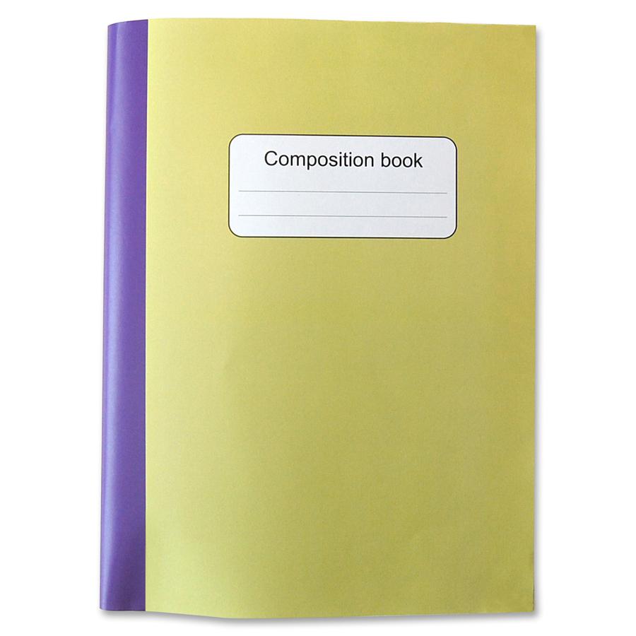 Sparco Composition Books - 80 Sheets - College Ruled - 10" x 7.5" - Multi-colored Cover - Sturdy Cover, Durable - 4 / Pack. Picture 5