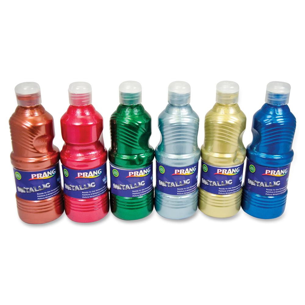 Washable Ready-to-Use Tempera Paint, 16 oz, Metallic, 6 Colors. Picture 2