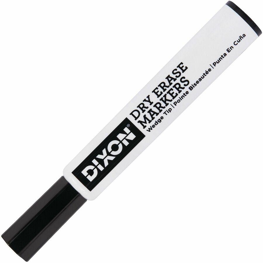 Ticonderoga Dry Erase Markers - Broad, Fine Marker Point - Chisel Marker Point Style - Black - 1 Dozen. Picture 6
