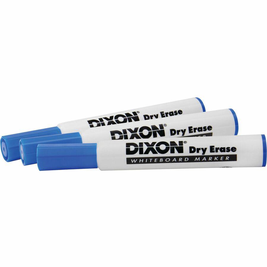 Ticonderoga Dry Erase Markers - Broad, Fine Marker Point - Chisel Marker Point Style - Blue - 1 Dozen. Picture 6