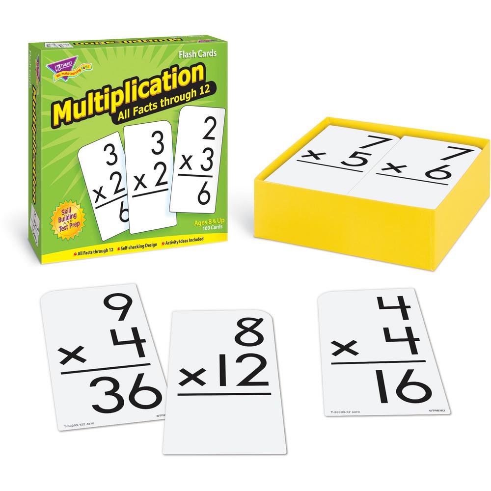 Trend Multiplication all facts through 12 Flash Cards - Theme/Subject: Learning - Skill Learning: Multiplication - 169 Pieces - 8+ - 169 / Box. Picture 2
