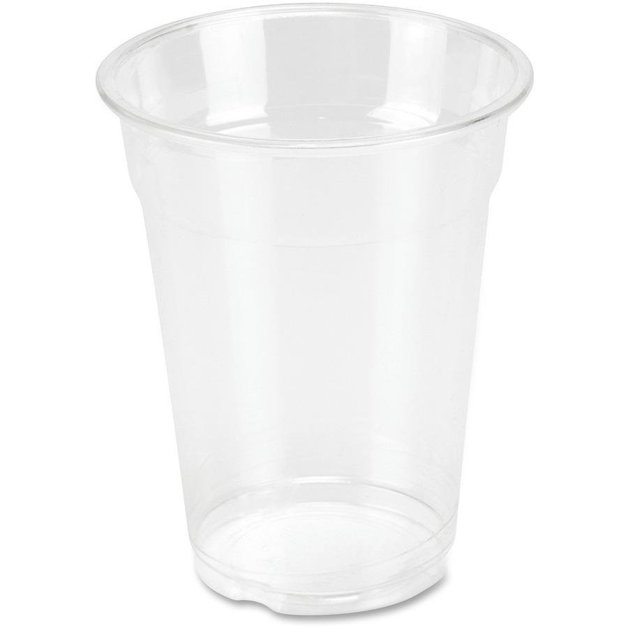 Genuine Joe 10 oz Clear Plastic Cups - 25 / Pack - 20 / Carton - Clear - Plastic - Cold Drink, Beverage. Picture 5