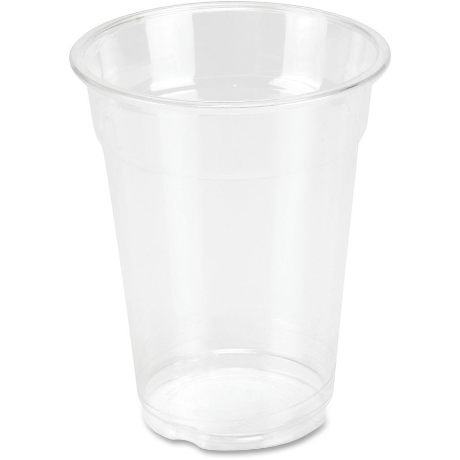 Genuine Joe 9 oz Clear Plastic Cups - 50 / Pack - 20 / Carton - Clear - Plastic - Cold Drink, Beverage. Picture 3