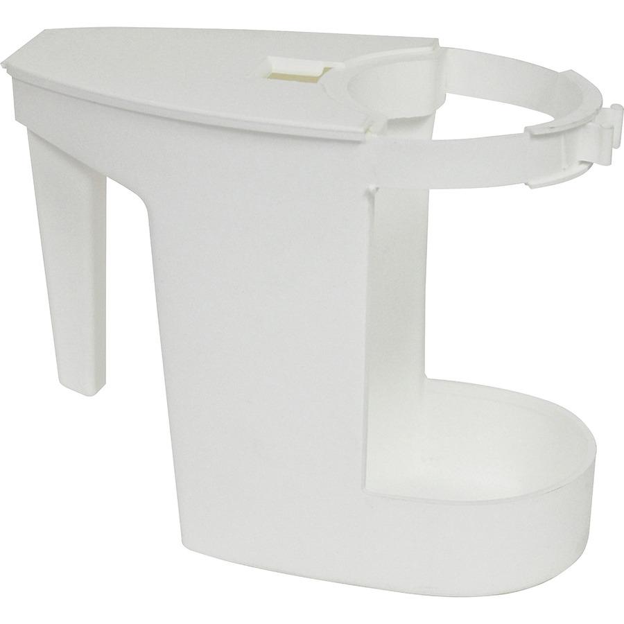 Genuine Joe Toilet Bowl Mop Caddy - 12 / Carton - White. Picture 3