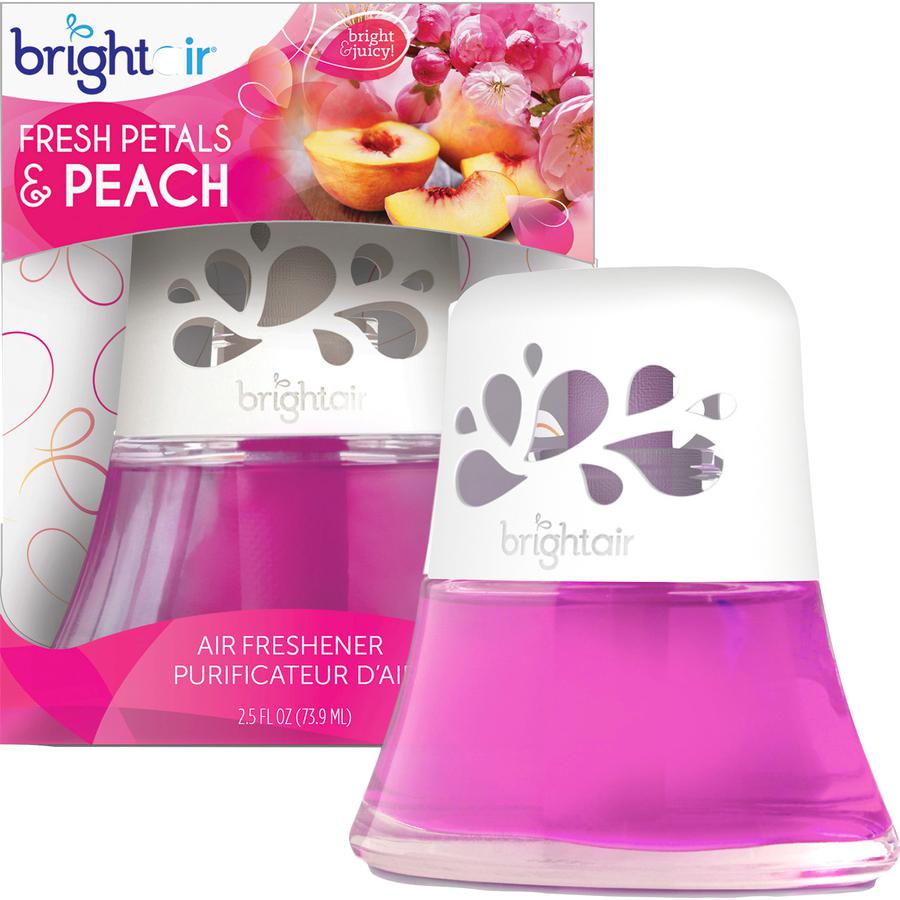 Bright Air Fresh Peach Scented Oil Air Freshener - Oil - 2.5 fl oz (0.1 quart) - Fresh Petals & Peach - 45 Day - 6 / Carton - Long Lasting. Picture 7