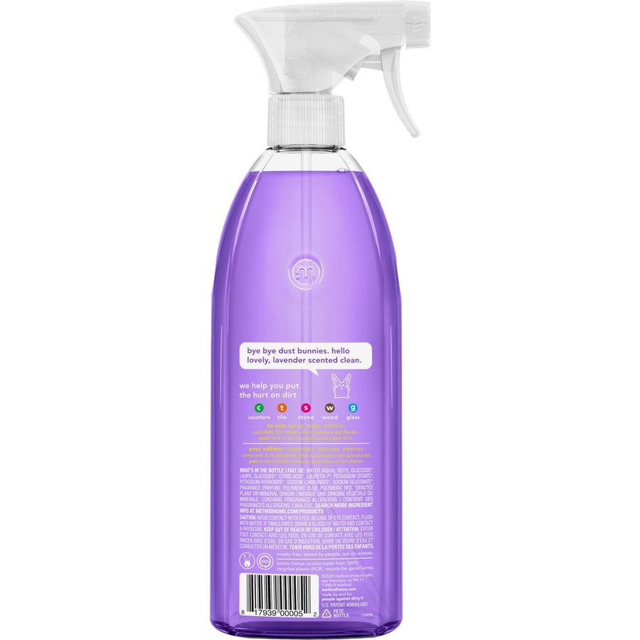Method All-Purpose Cleaner - 28 fl oz (0.9 quart) - Fresh, French Lavender Scent - 8 / Carton - Non-toxic - Lavender. Picture 6