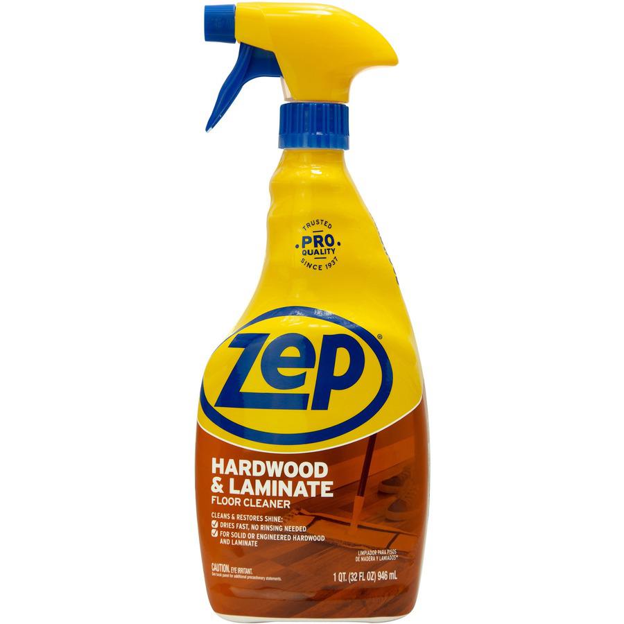 Zep Hardwood & Laminate Floor Cleaner - Spray - 32 fl oz (1 quart) - 12 / Carton - Brown. Picture 3
