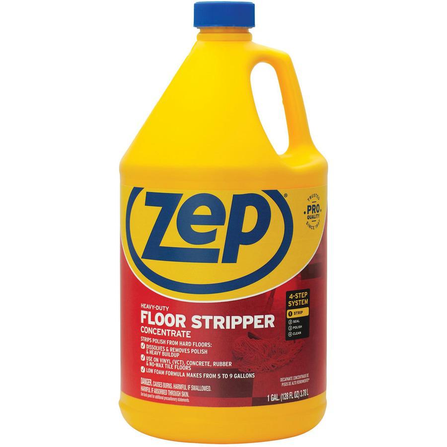 Zep Heavy-Duty Floor Stripper Concentrate - Concentrate Liquid - 128 fl oz (4 quart) - 4 / Carton - Blue. Picture 3